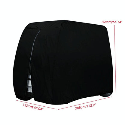 Waterproof Golf Cart Scooter Cover - 285X122X168Cm - Black