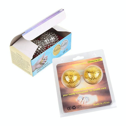 5.6Cm Magnetic Massage Ball For Muscle Relaxation - Gold