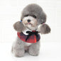 Dog Shawl Small Cloak Pet Bow Ttie Saliva Towel Pet Accessories - Size L - Red Grid