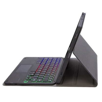 Bluetooth Keyboard Leather Case For Ipad Air / Pro 11 - Touch Pad Backlight Pen Slot - Black