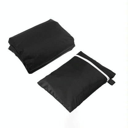 Waterproof Outdoor Bench Cover - Fits 4 Seats - 190X66X89Cm - Black / Silver