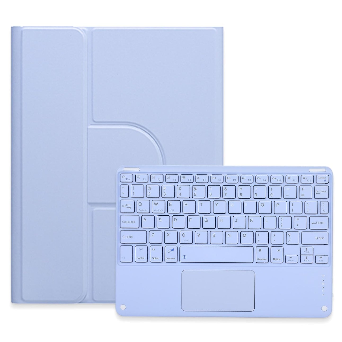 360 Degree Rotatable Bluetooth Keyboard Leather Case With Touchpad - Square Button - Mint Green - For Ipad 10Th Gen 10.9 2022