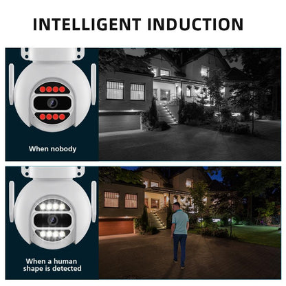 Smart Wifi Surveillance Camera With Dual-Light Night Vision And Two-Way Audio - White