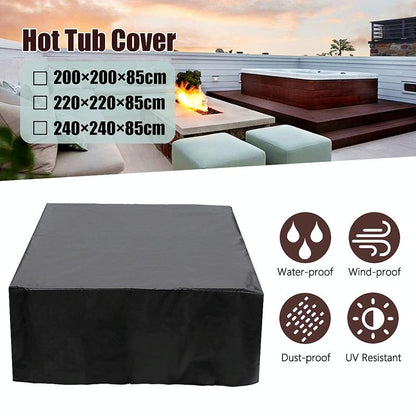 Waterproof Dustproof Protection Cover For Bathtub Pool Table & Chair - 218X218X30Cm - Silver