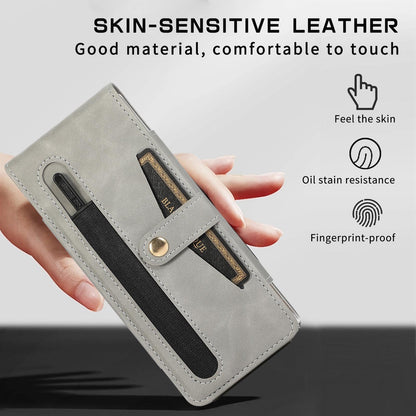 Shockproof Foldable Leather Case with Stylus for Samsung Galaxy z Fold 4 / 5g - Purple