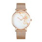 Stylish Men Quartz Watch with Gold Alloy Case and Stainless Steel Band - Round Dial - Wa0733A