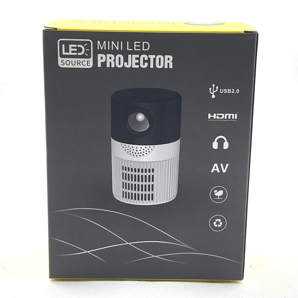 3000 Lumens Wifi Mini Projector With Screen Mirroring Support - Grey Yellow