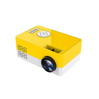 Portable Hd 1080P Led Projector With Tf / Av / Usb Support - White Black