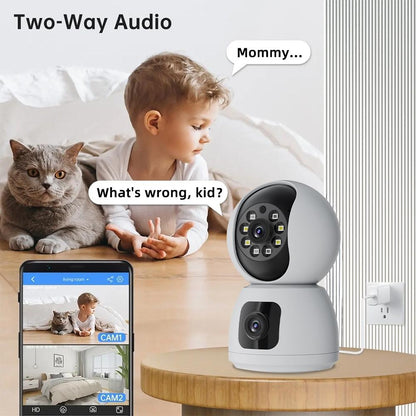 Waterproof Smart Wifi Camera With 4Mp Zoom - Hd Indoor White