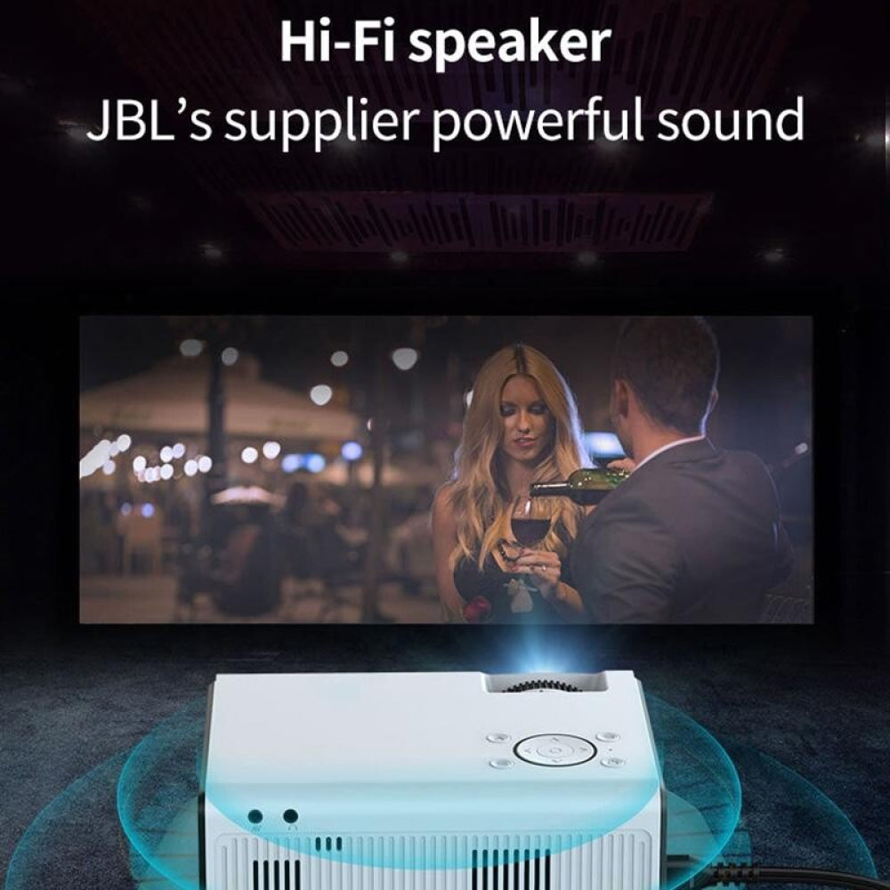 Mini Lcd Digital Projector - 2200 Lumens 800X480 Resolution White / Black