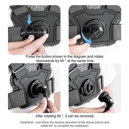 Adjustable Chest Strap with Mount and Screw - 3 In 1