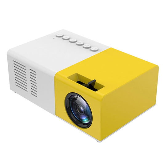 Portable Mini Led Home Theater Projector - 15 Ansi Lumens 1920X1080P - Yellow White