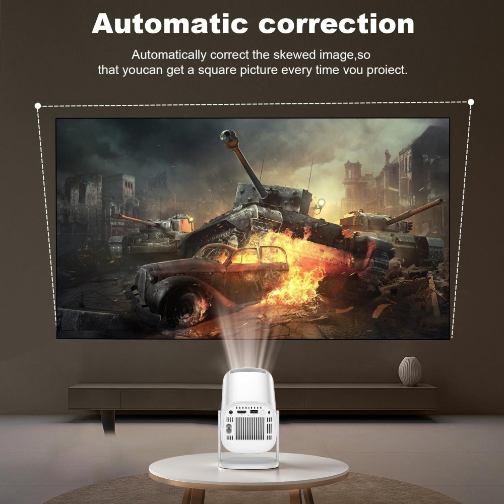 Portable Wifi Projector With Android 11 Os And Hd Display