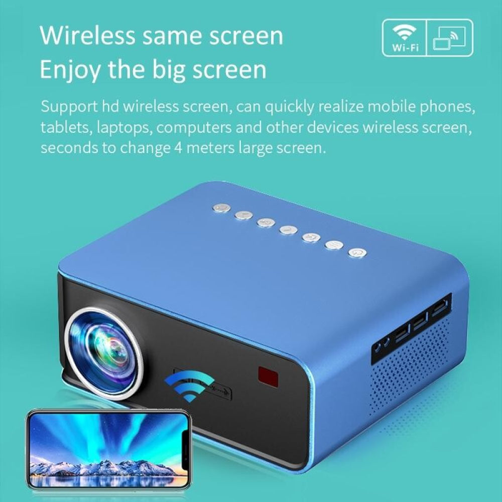 Portable Home Theater Lcd Projector - 1200 Lumens 1024X600 Same Screen Blue