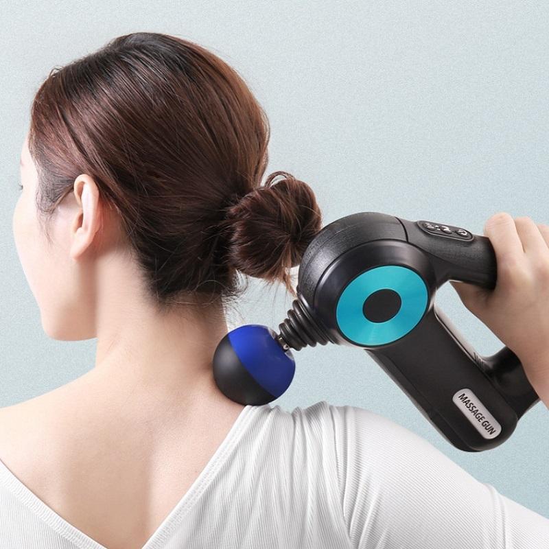 Electric Triangle Fascia Massager For Muscle Relaxation - Blue