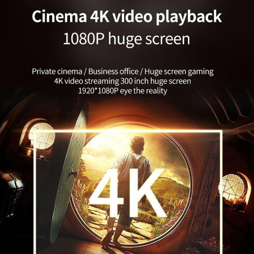 Mini Lcd Digital Projector - 2200 Lumens - Android - White / Black - 800X480