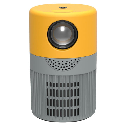 3000 Lumens Mini Projector With 100 Inch Screen - Grey Yellow