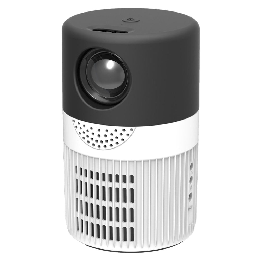 3000 Lumens Mini Projector With 100 Inch Screen - Grey Yellow