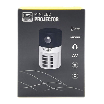 3000 Lumens Mini Projector With 100 Inch Screen - Grey Yellow