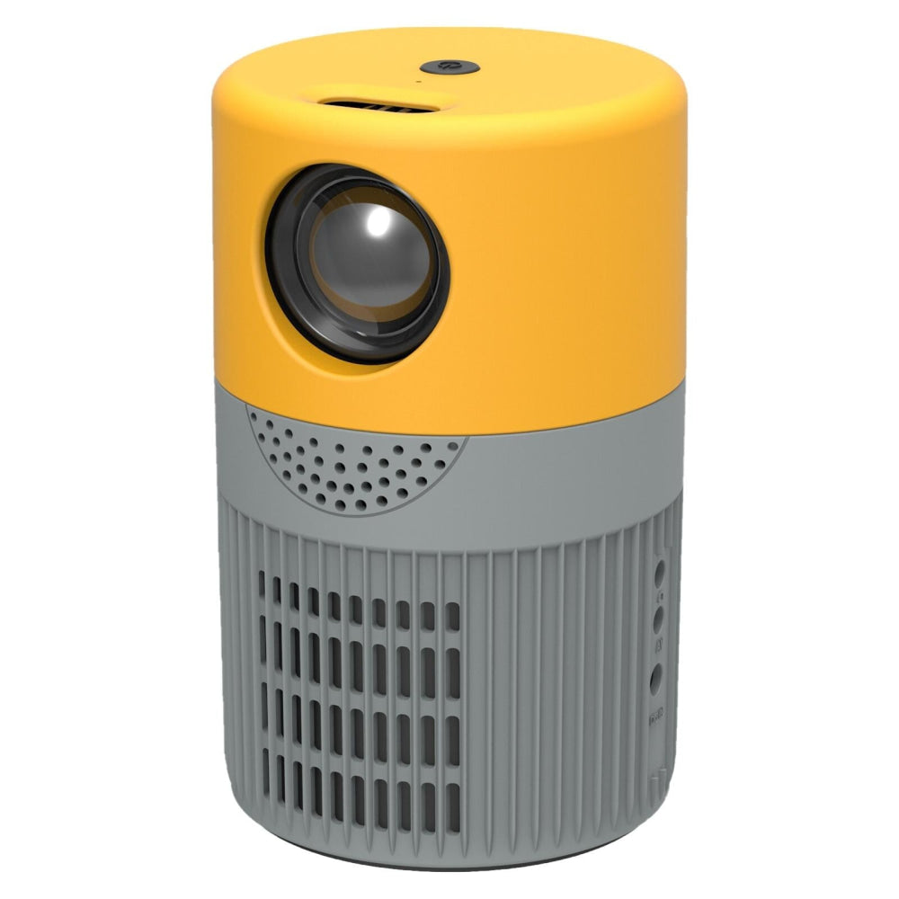 3000 Lumens Mini Projector With 100 Inch Screen - Grey Yellow