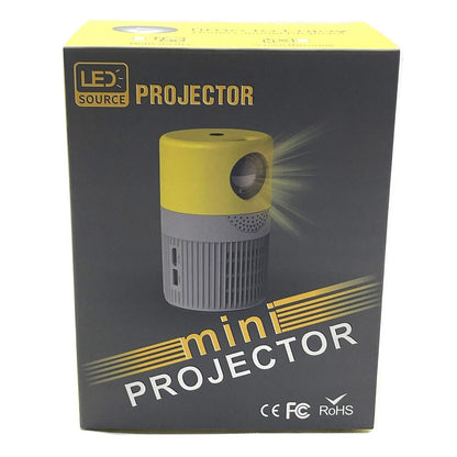 3000 Lumens Mini Projector With 100 Inch Screen - Grey Yellow