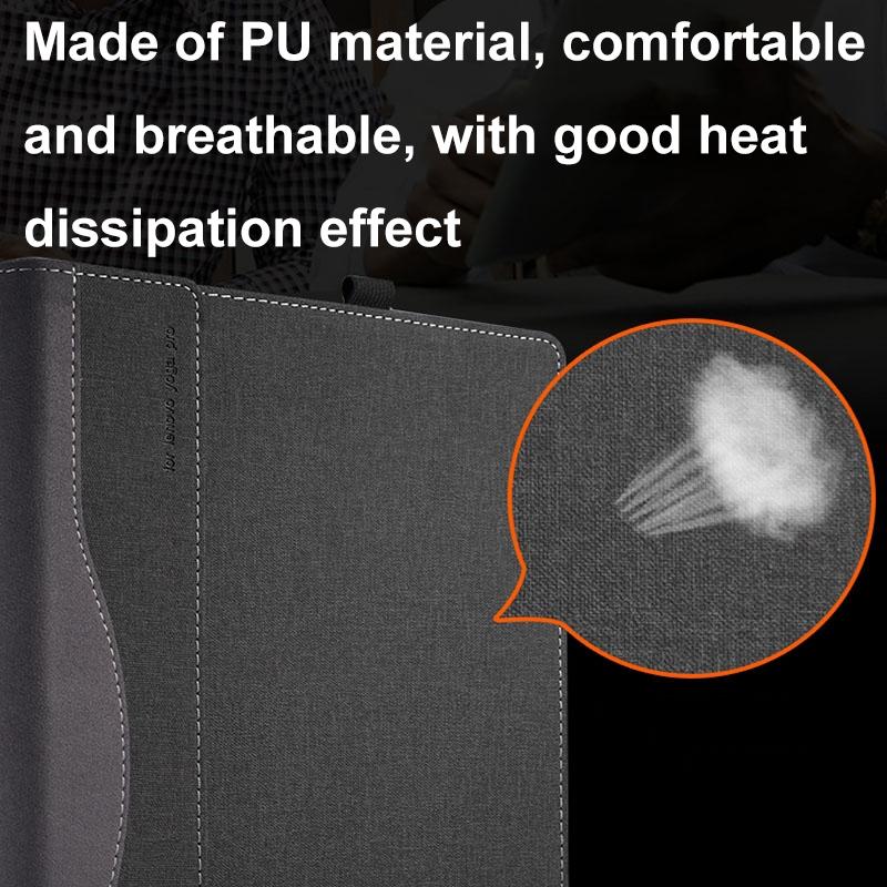 Protective Leather Laptop Case With Stand - 15.6 Inch - Black - For Samsung Galaxy Book 2 Pro
