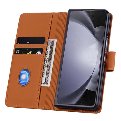 For Samsung Galaxy Z Fold4 5G Leather Phone Case With Diamond Buckle And Lanyard - Green