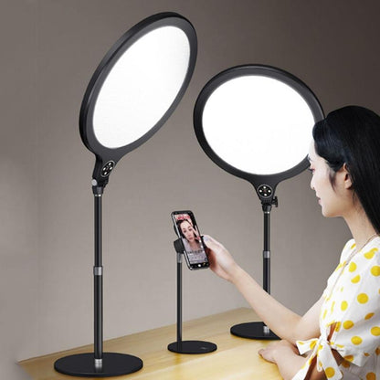 Large Desktop Beauty Fill Light Bracket For Live Broadcast And Photography - 14.2 Inch & 36Cm - Black