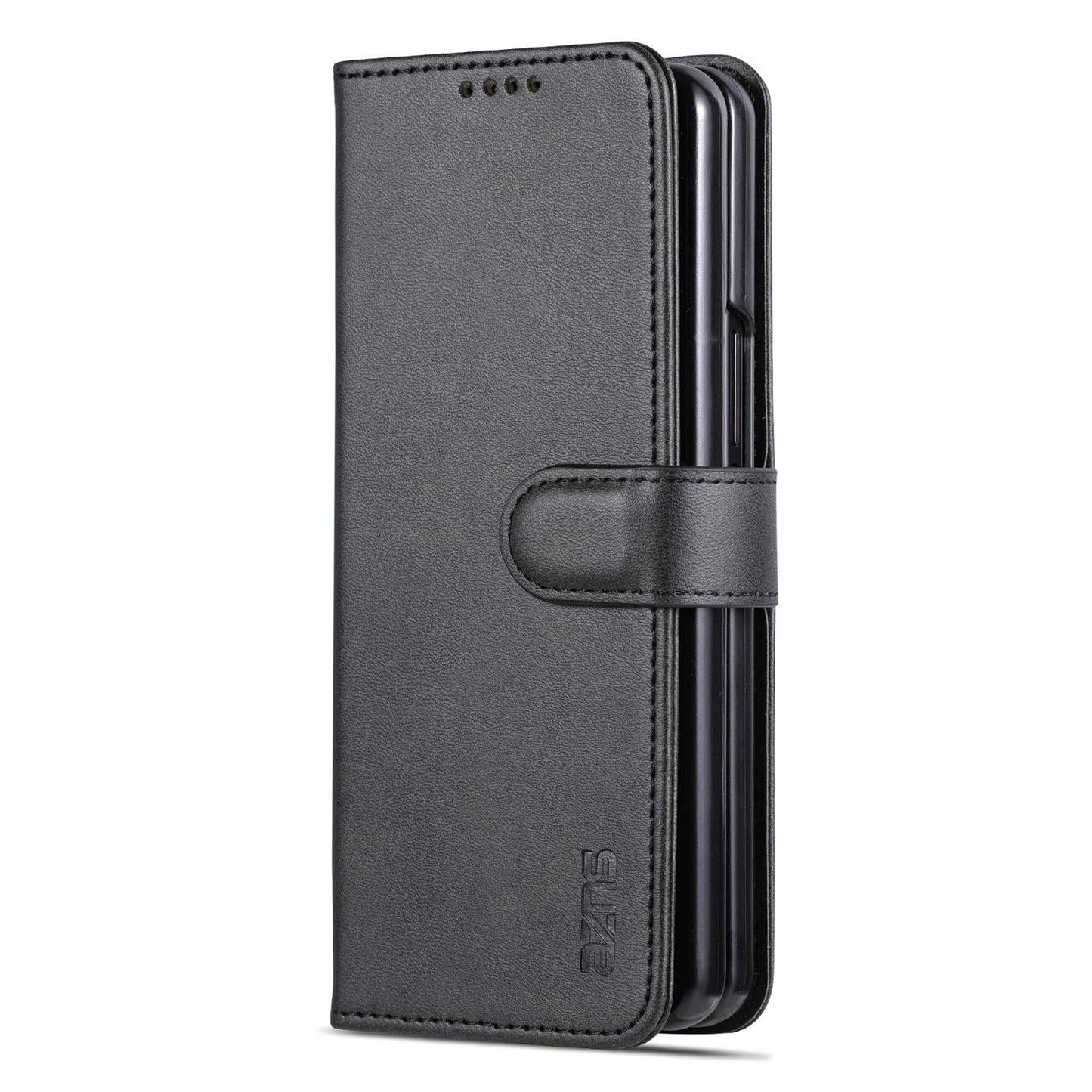 For Samsung Galaxy Z Fold4 5G Leather Phone Case - Smooth Calf Texture - Brown