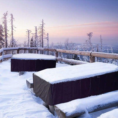 Waterproof Outdoor Furniture Cover - Protects Table and Chairs from Dust and Uv Rays - 123x61x72cm - Black