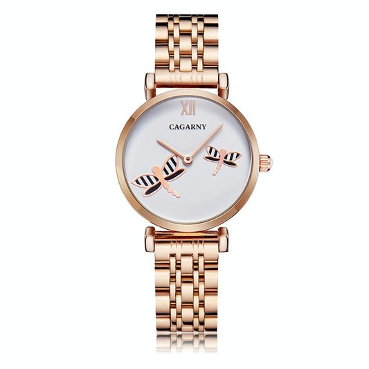 Waterproof Silver Steel Quartz Watch - Fashion Life - Wa0329A