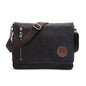 Men Canvas Shoulder Bag Versatile Crossbody Messenger Black