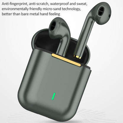Wireless Binaural Bluetooth Earphones with Charging Box - J18 - Black