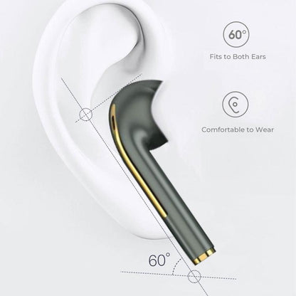 Wireless Binaural Bluetooth Earphones with Charging Box - J18 - Black