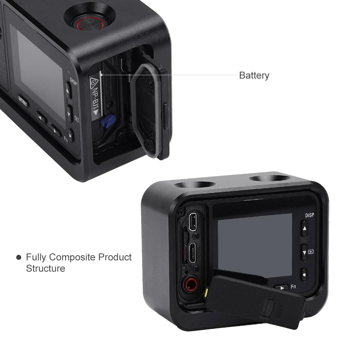 Sony Rx0 Protective Cage with 37mm Lens and Sunshade - Black