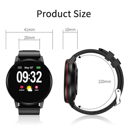 Waterproof Smart Bracelet With Colour Screen - Call Heart Bp Sleep Oxygen Monitoring - Black