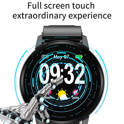 Waterproof Smart Bracelet With Colour Screen - Call Heart Bp Sleep Oxygen Monitoring - Black