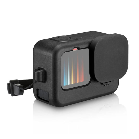 Silicone Protective Case with Wrist Strap and Lens Cover for Gopro Hero12