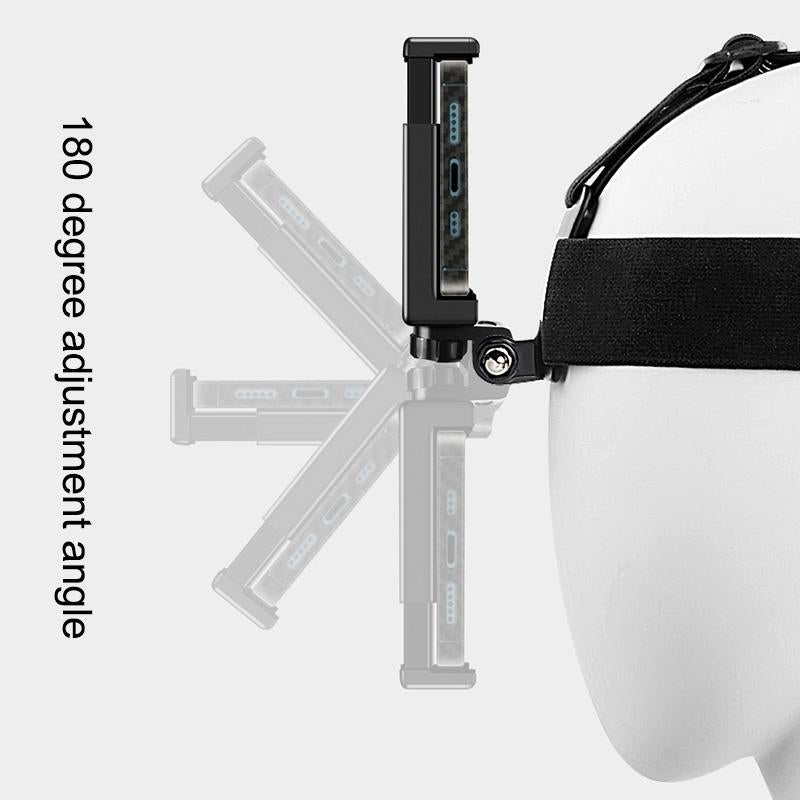 Adjustable Head Strap With Phone Clamp For Gopro And Action Cameras