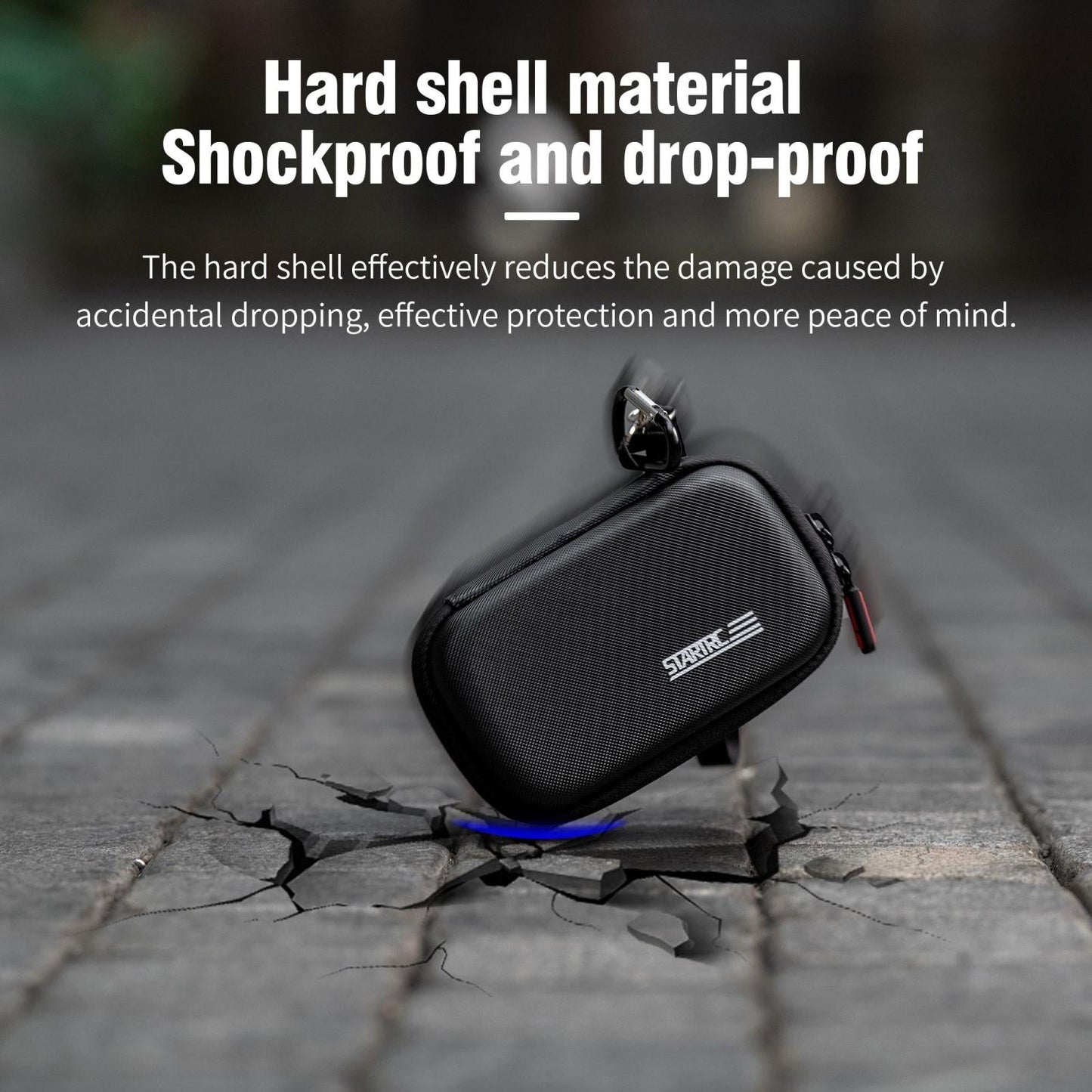 Portable Diamond Texture Carry Case with Carabiner and Strap