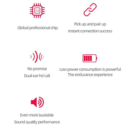 Waterproof Wireless Bluetooth Earphones with Charging Box - A6s