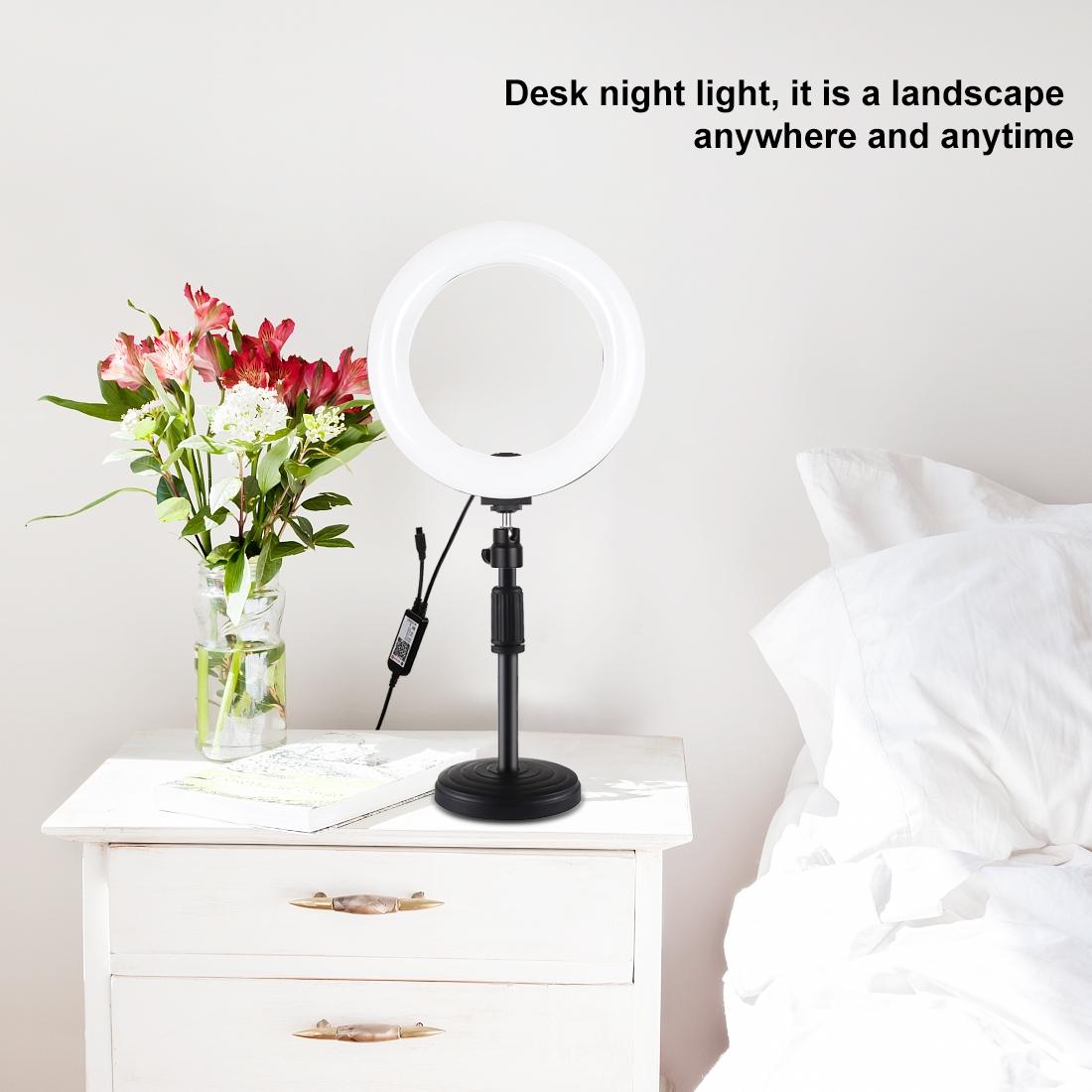 7.9 Rgbw Led Ring Light With Dual Colour Temperature And Phone Clamp