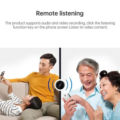 Wireless Network Camera With Wide-Angle Recording 720P Resolution - Black