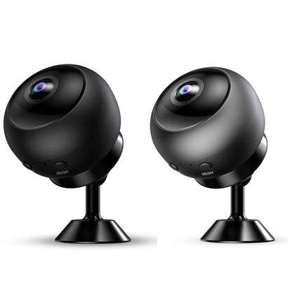 Small Wireless Security Camera With Night Vision - 1080P 5Ghz Remote - Matte Black