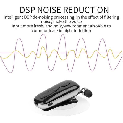 Wireless Bluetooth Earphone with Vibration Reminder and Clip - Pink