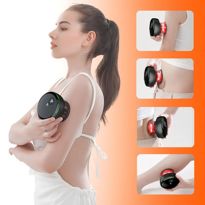 Smart Cupper With Light: Electric Heated Scraping Massage Tool - Red