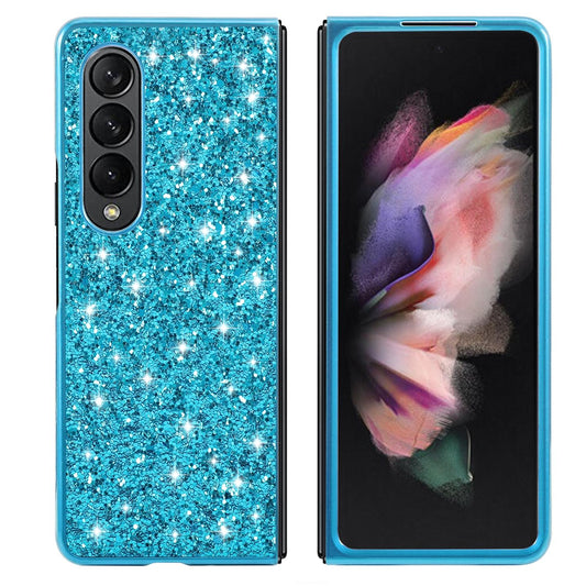 Glitter Tpu Shockproof Case for Samsung Galaxy z Fold 4 - Blue