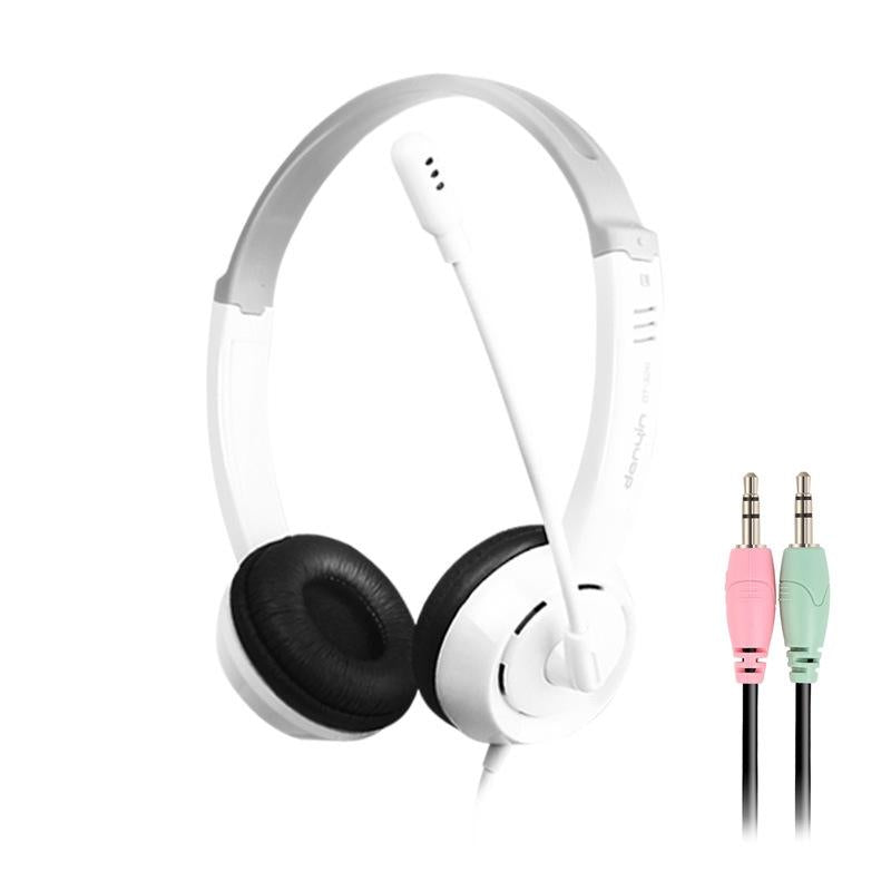 Head-Mounted Children'S Learning Headset With Mic 1.8M Cable 3.5Mm - Black