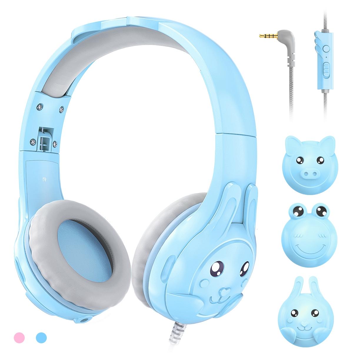 Kids Wired Over-Ear Earphone With Mic 1.5M - Pink