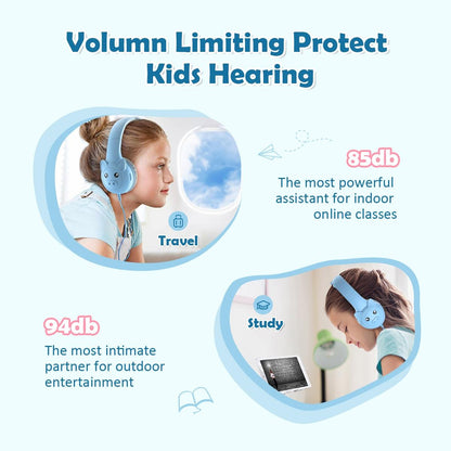 Kids Wired Over-Ear Earphone With Mic 1.5M - Pink